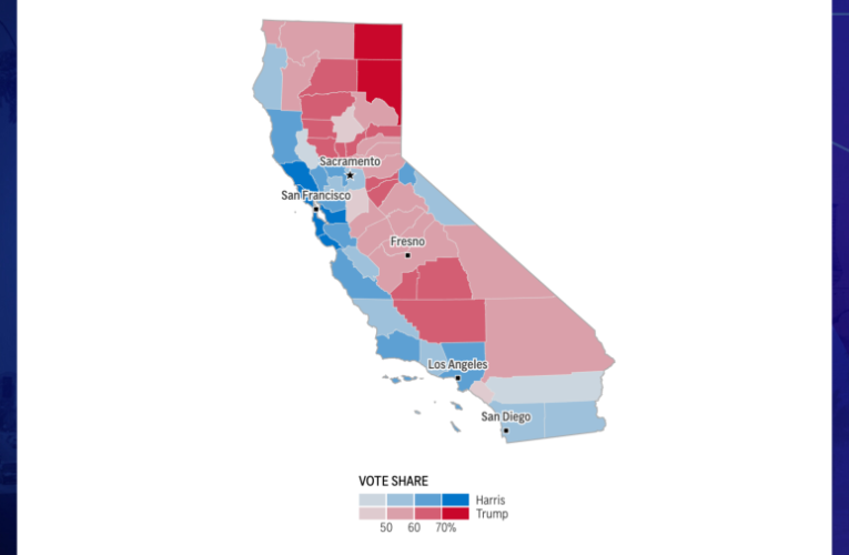 Here’s how each California county voted in the 2024 presidential race 