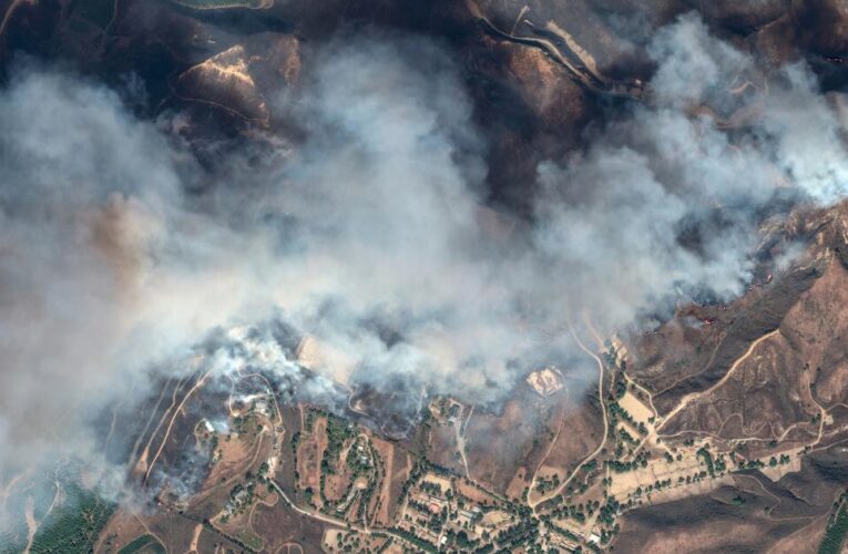 Satellite photos show intense power, devastation of the Mountain fire