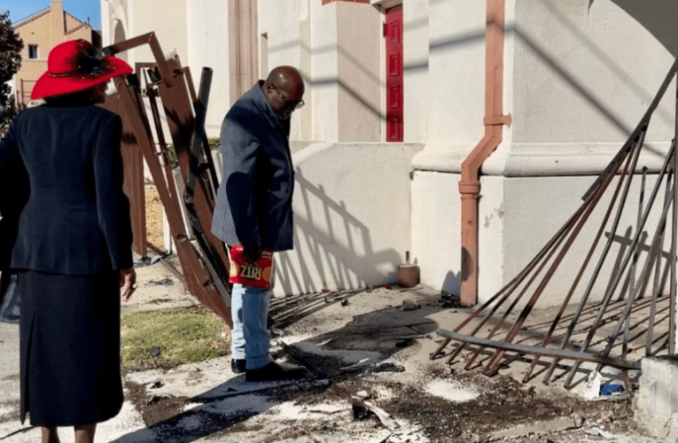 South Los Angeles church heavily damaged after fiery crash  