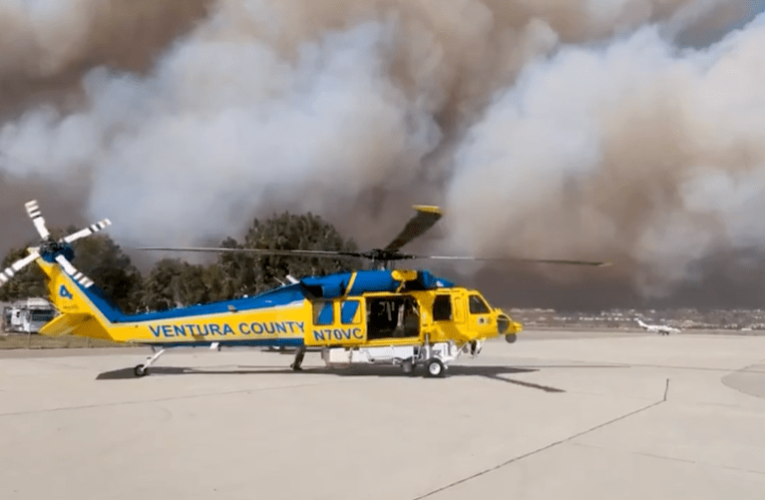 Residents impacted by Mountain Fire in Ventura County gather at local fire station