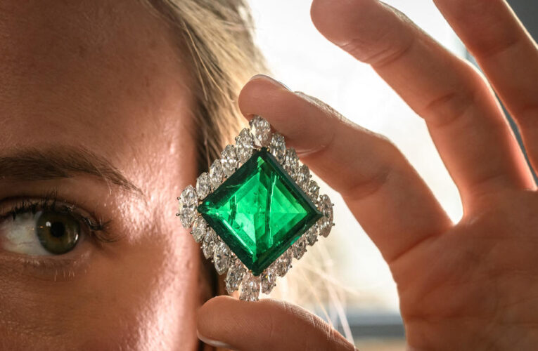 Aga Khan emerald fetches record $9 million at auction