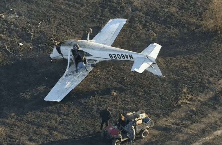 Two people survive crash-landing in field near Van Nuys Airport