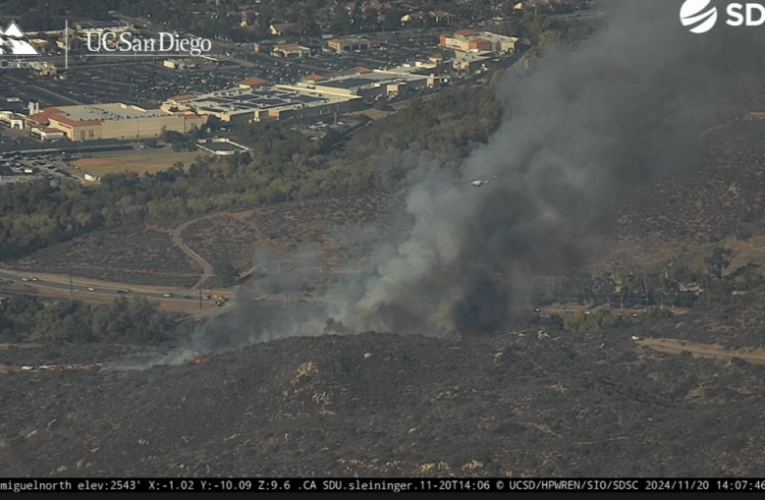 Brush fire breaks out near Jamacha; evacuations lifted as crews stop progress