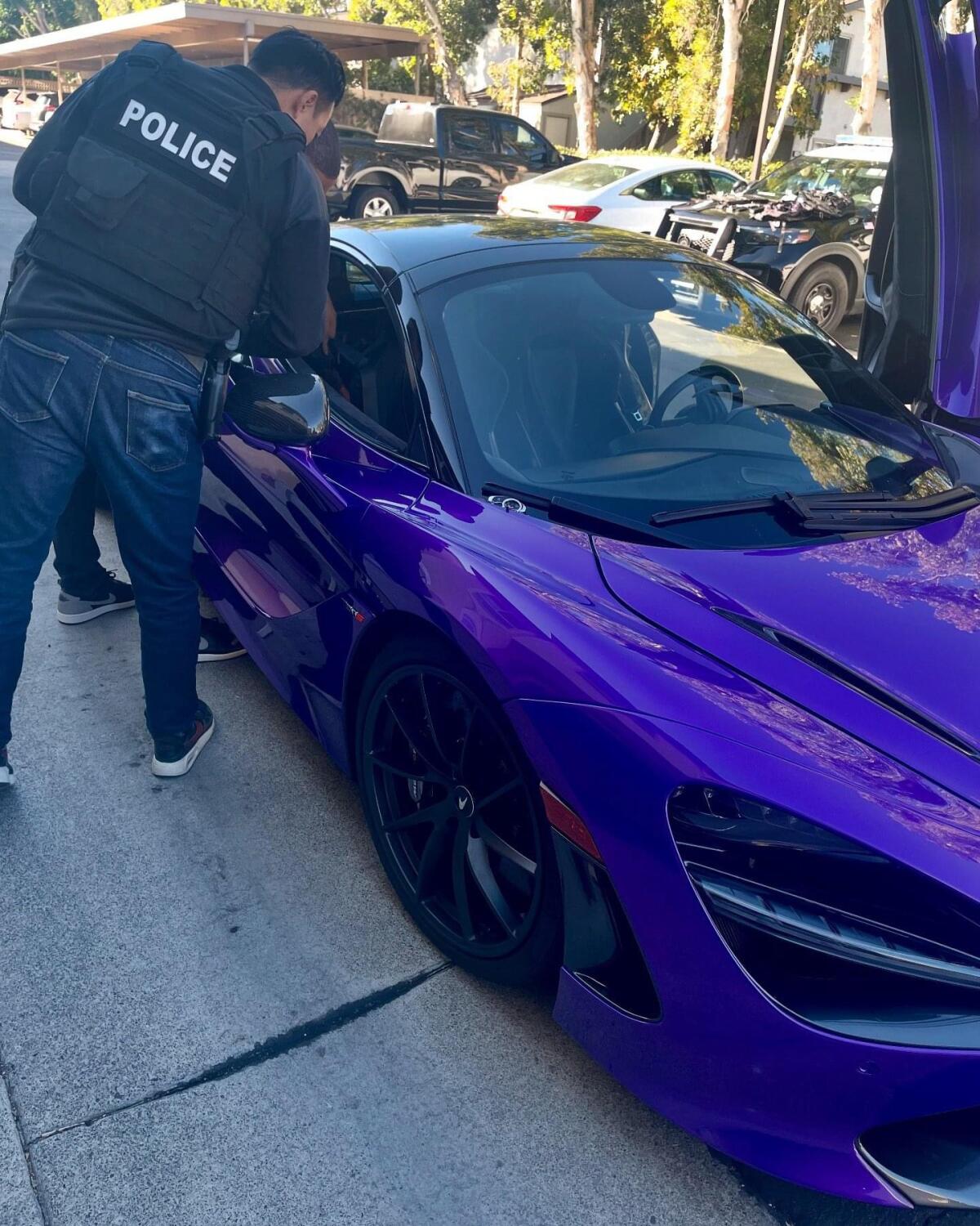 bright-purple-$285,000-mclaren-is-seized,-man-arrested-in-alleged-scheme-to-flip-luxury-cars