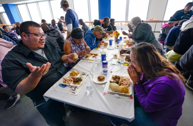 When you’ve lost a place to live, Thanksgiving takes place at your shelter