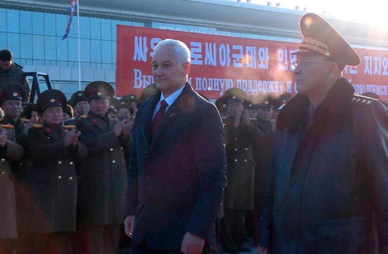 Russian defense minister visits North Korea for talks with military and political leaders