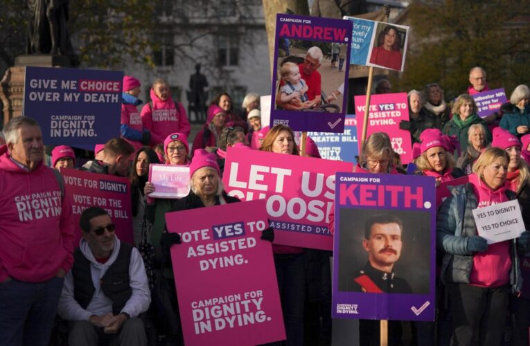 British lawmakers give initial approval to a bill to allow terminally ill adults to end their lives