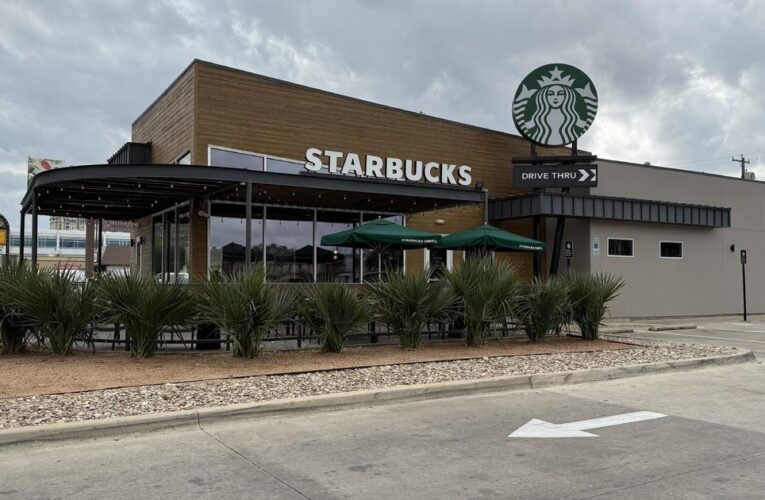 Starbucks promotes recycling to customers but many plastic cups end up in the trash