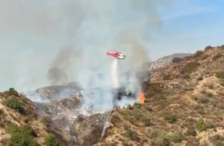 Suspected arsonist detained as brush fire prompts evacuations in Burbank