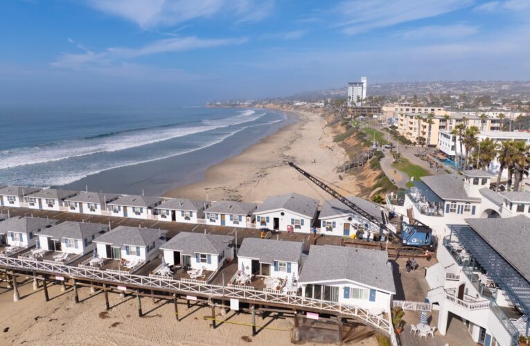 Long-awaited repairs start at Crystal Pier as owner of cottages frets about lost business