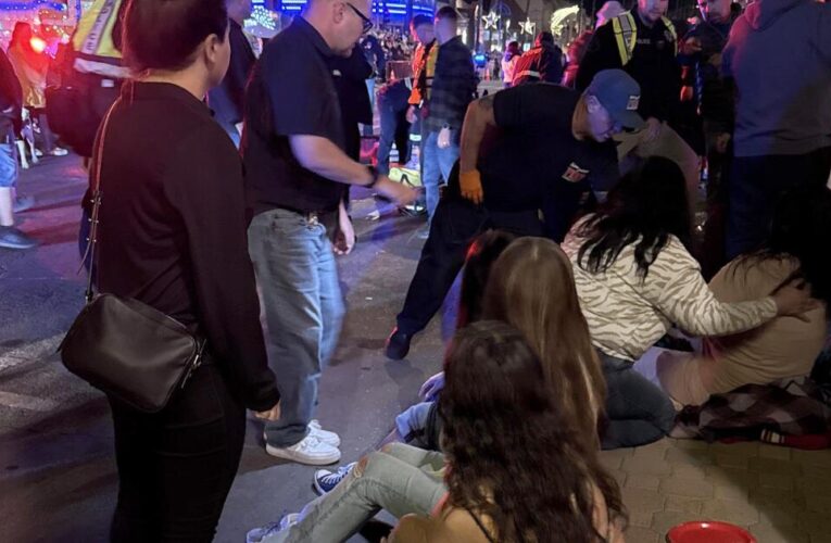 10 injured when motorcycle officer crashes into crowd at Palm Springs Festival of Lights Parade