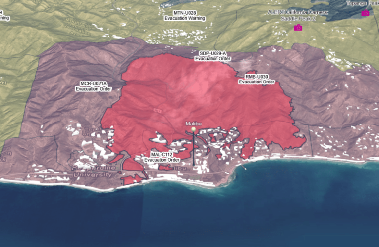 Interactive 3D map shows Franklin Fire perimeter, evacuation zones