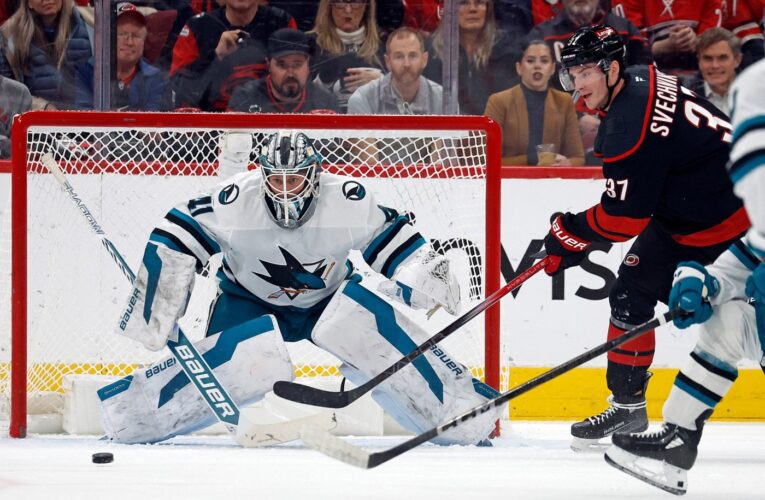 Late goal dooms Sharks in first game since Blackwood trade