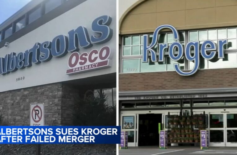 Albertsons gives up on Kroger merger and sues the grocery chain for failing to secure deal