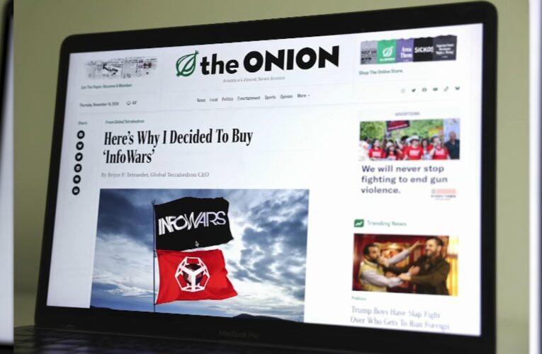 Alex Jones keeps Infowars for now after judge rejects The Onion’s winning auction bid