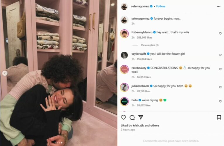 Selena Gomez is engaged to record producer Benny Blanco