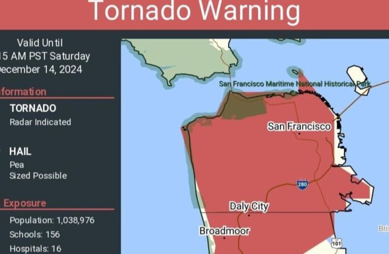 First-ever tornado warning shocks San Francisco residents during intense storm