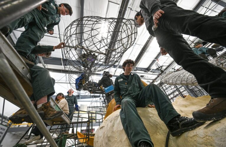 Cal Poly Pomona students nearly done with Rose Parade float