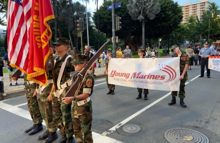 Young Marines units from Chino, Azusa help lead Pearl Harbor Memorial Parade in Hawaii