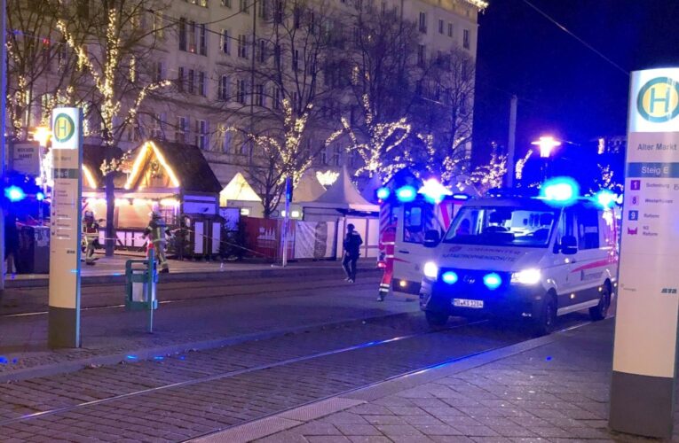 A car has driven into a group of people at a Christmas market in Germany