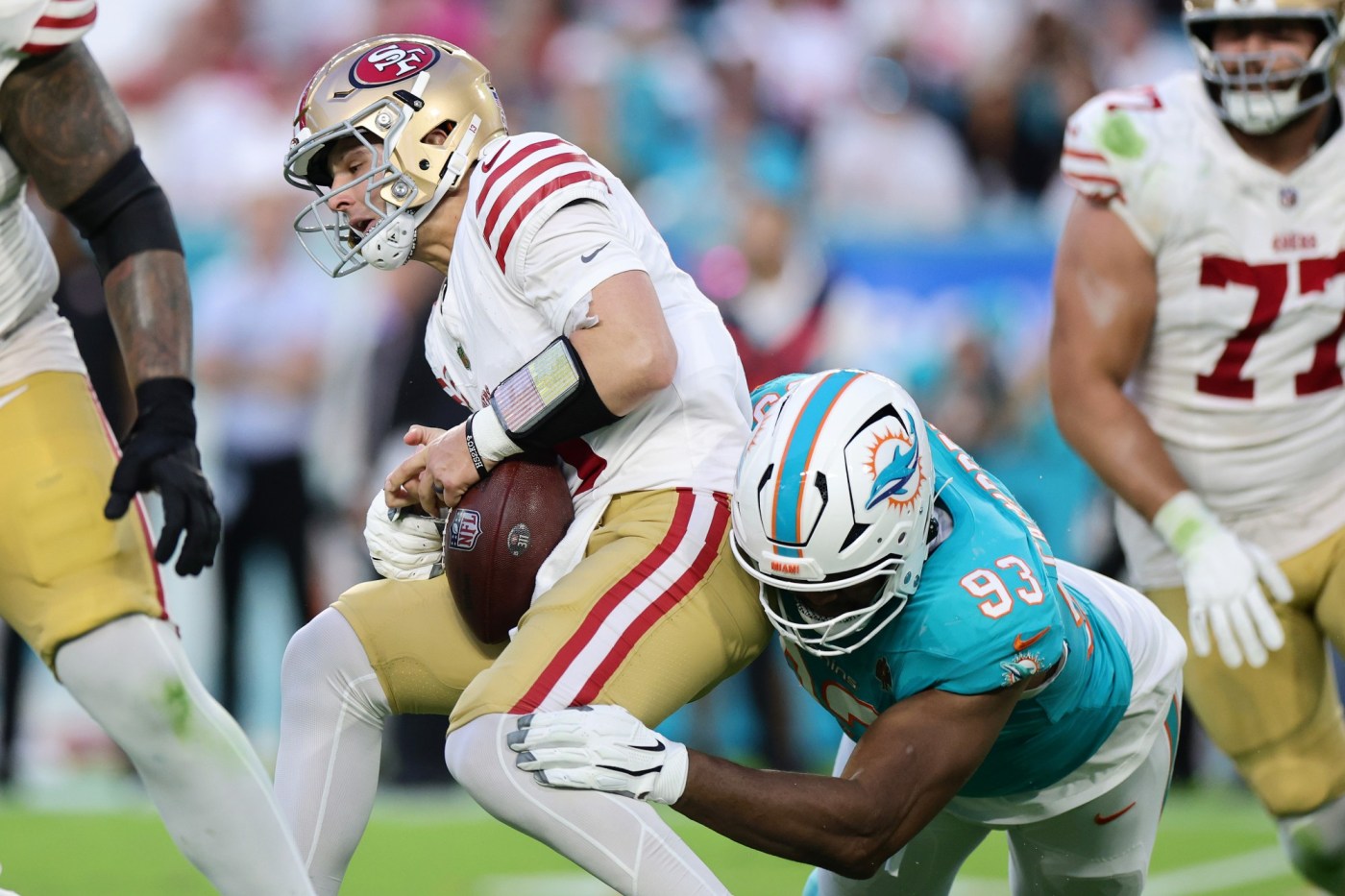 49ers’-loss-in-miami-continues-the-longest-season-of-brock-purdy’s-life