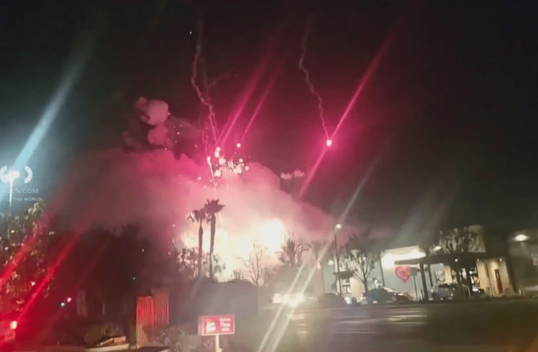 Illegal fireworks show lights up Los Angeles County neighborhood