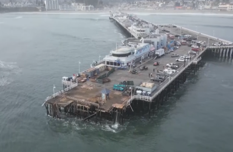 Portion of Santa Cruz Wharf collapses amid high surf with 2 people rescued