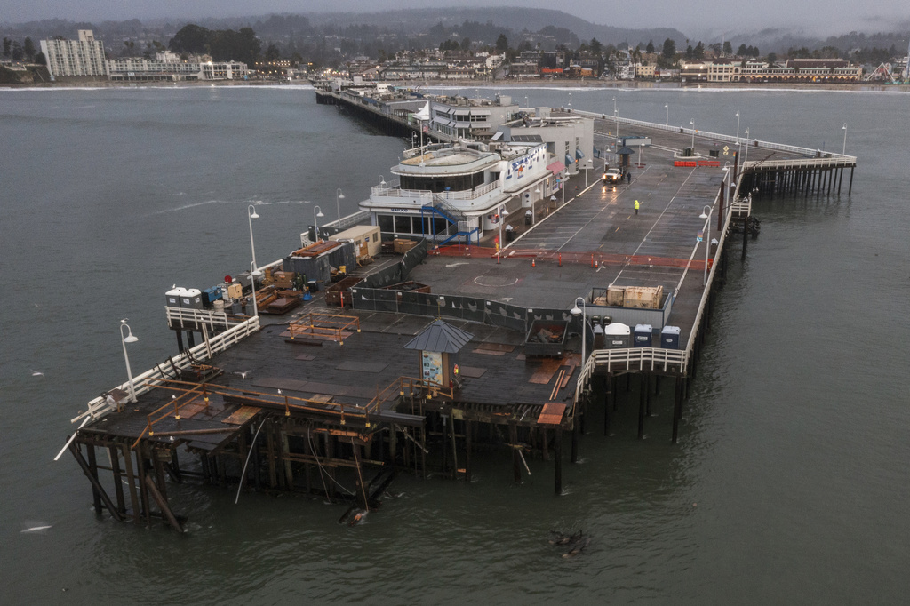 ‘time-will-tell’:-santa-cruz-officials-assess-damage-partial-wharf-collapse;-give-no-timeline-for-reopening-of-local-landmark