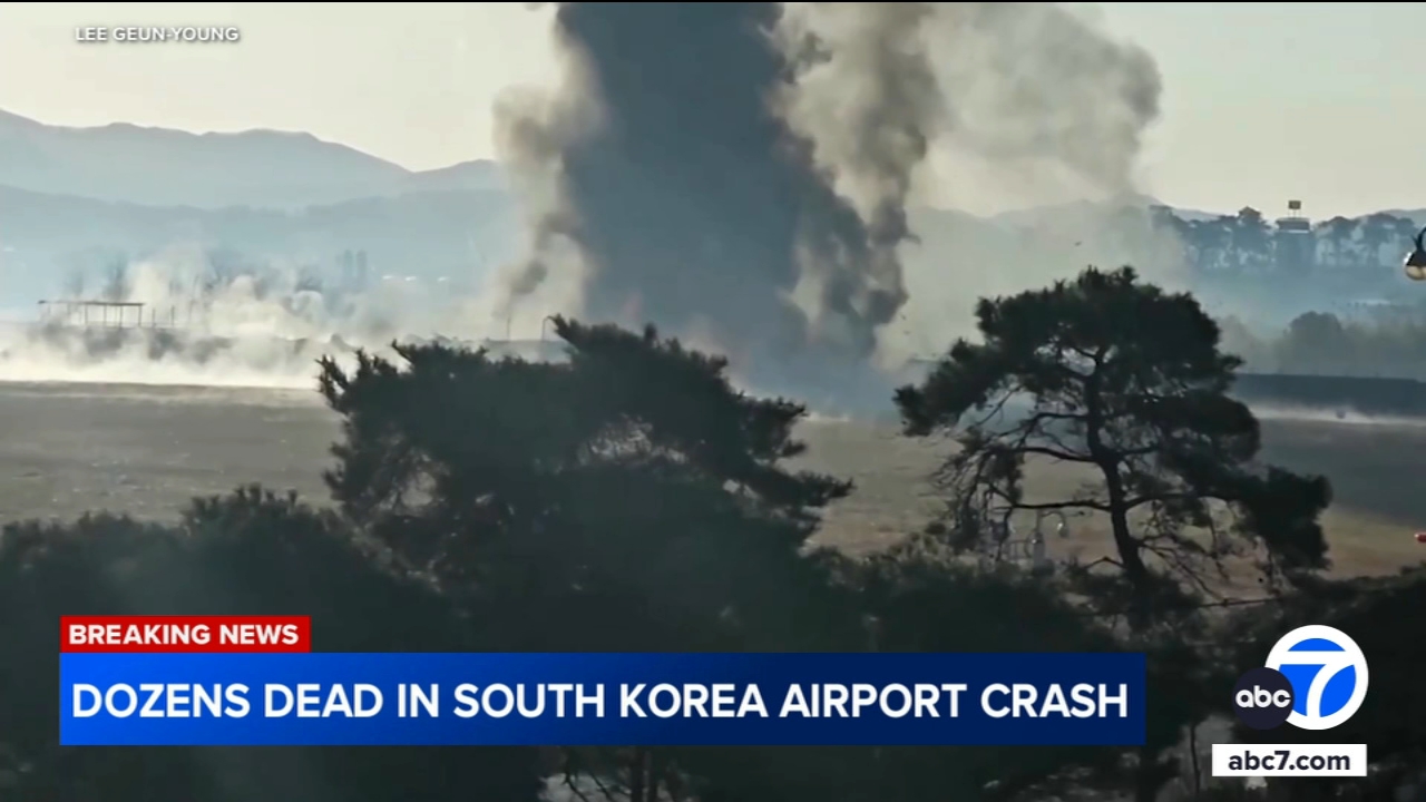 plane-burst-into-flames-after-skidding-off-runway-at-an-airport-in-south-korea,-killing-at-least-124