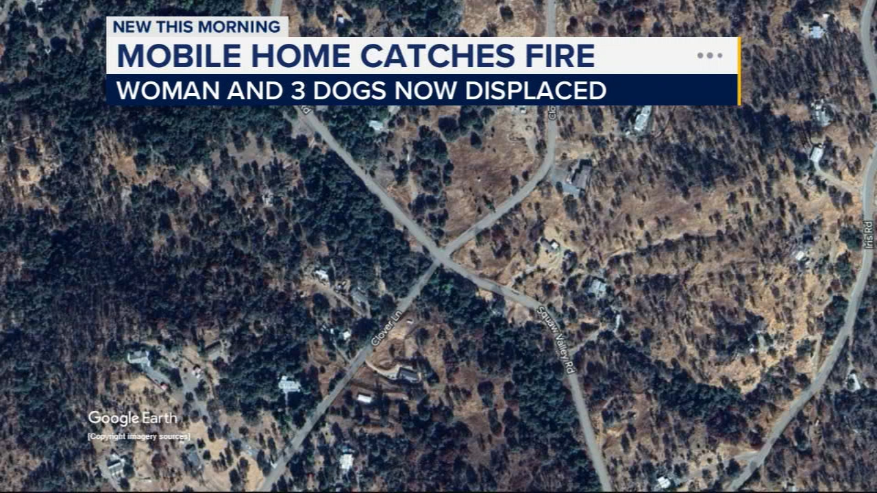 woman-and-3-dogs-displaced-following-mobile-home-fire-in-yokuts-valley,-cal-fire-says