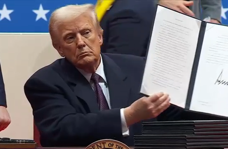 List of executive orders President Trump signed on his first day in office