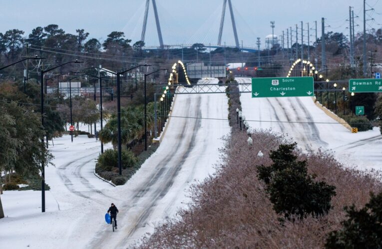 Winter storm spreads peril, snowy fun across Deep South