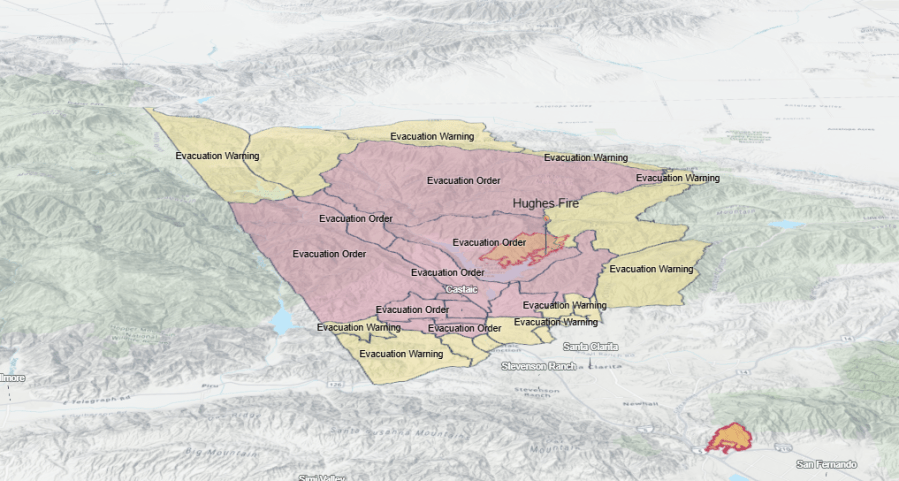 interactive-3d-map-shows-hughes-fire-perimeter,-evacuation-zones